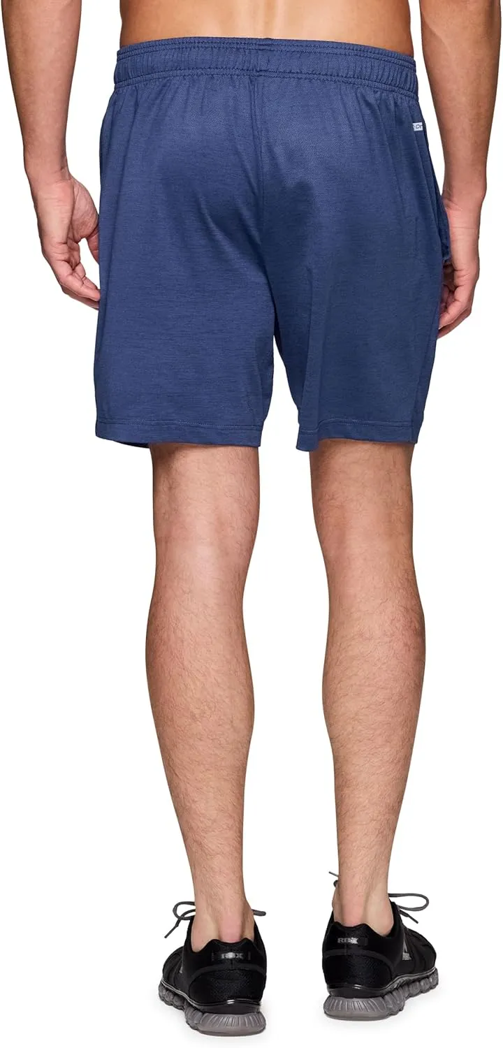 RBX Active Men's Gym Shorts, Moisture Wicking Quick Drying Jersey Running Workout Shorts with Pockets