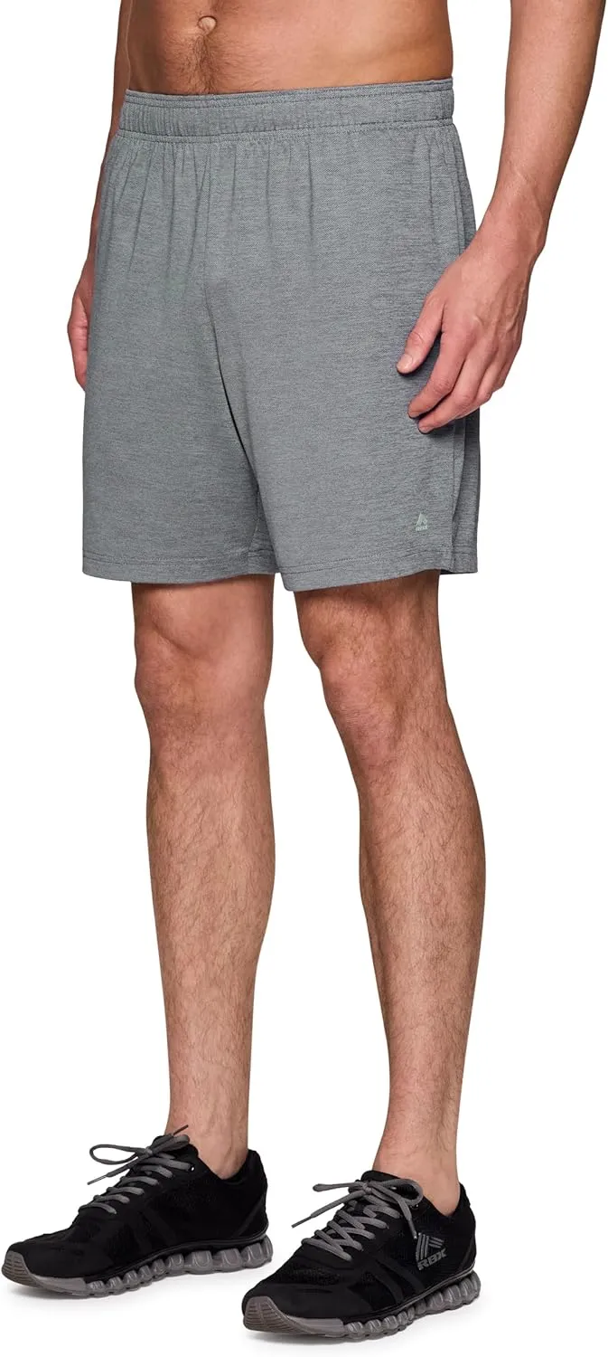 RBX Active Men's Gym Shorts, Moisture Wicking Quick Drying Jersey Running Workout Shorts with Pockets