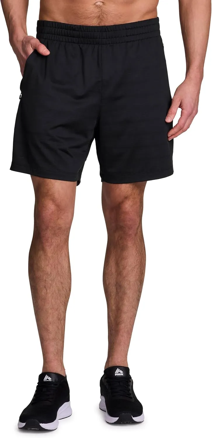 RBX Active Men's Gym Shorts, Moisture Wicking Quick Drying Jersey Running Workout Shorts with Pockets