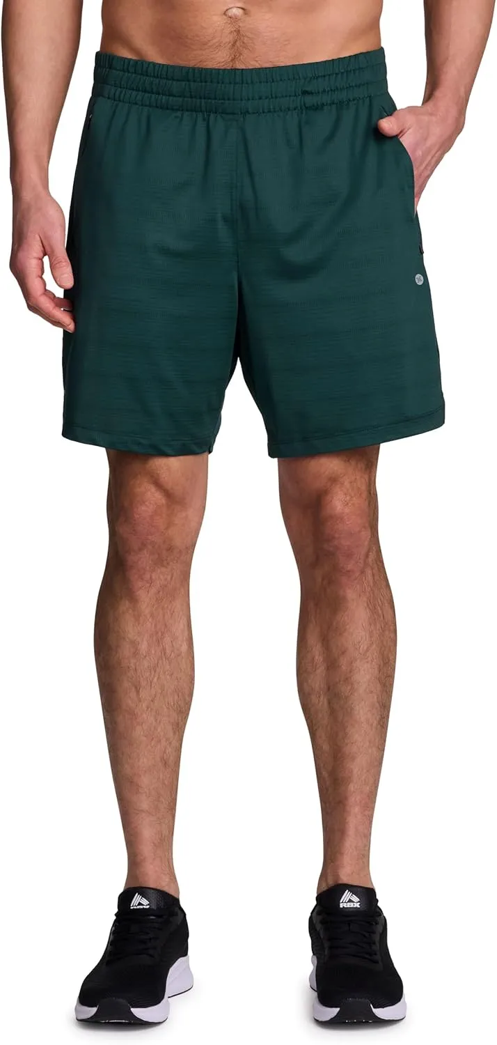 RBX Active Men's Gym Shorts, Moisture Wicking Quick Drying Jersey Running Workout Shorts with Pockets