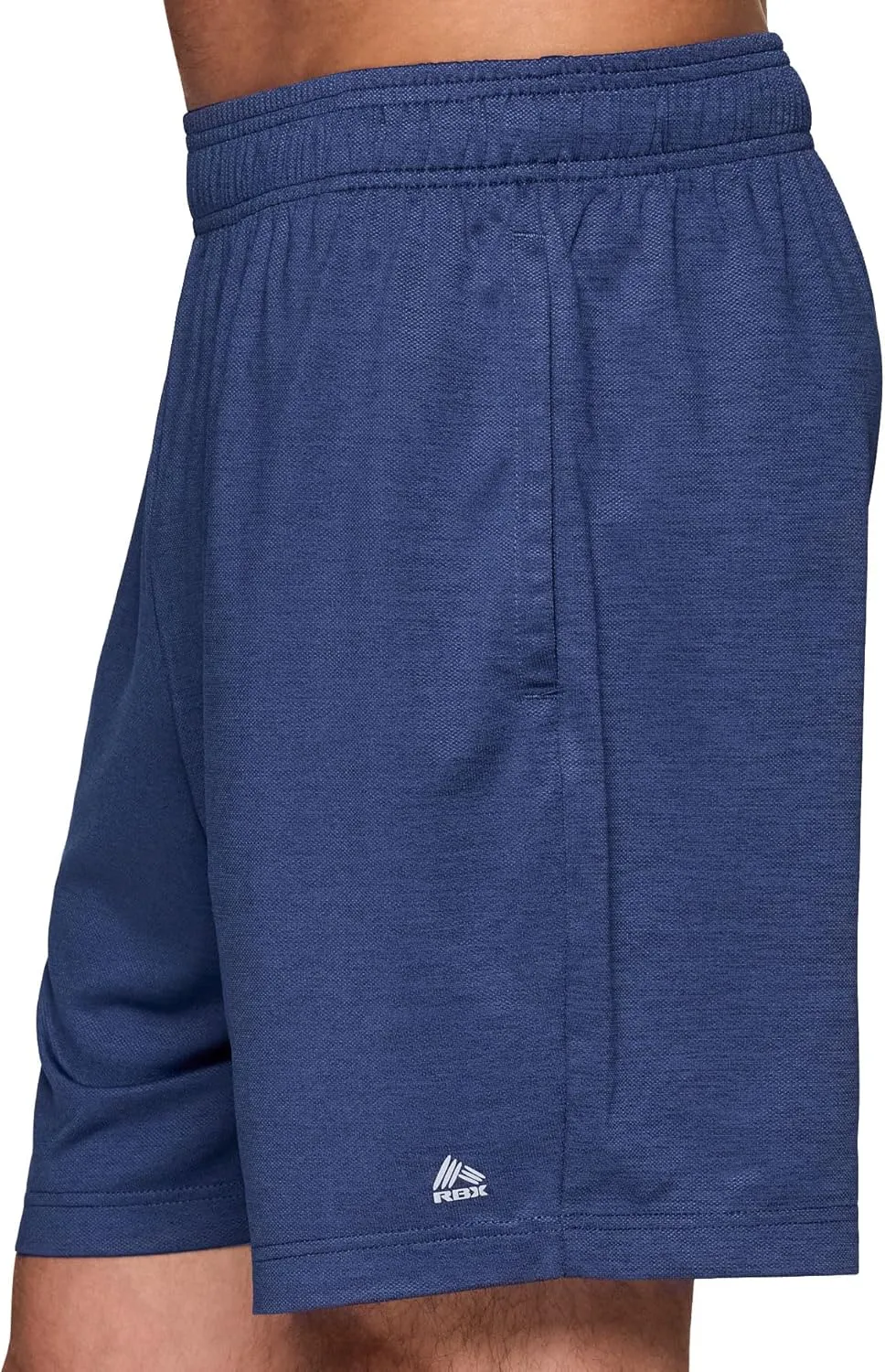 RBX Active Men's Gym Shorts, Moisture Wicking Quick Drying Jersey Running Workout Shorts with Pockets