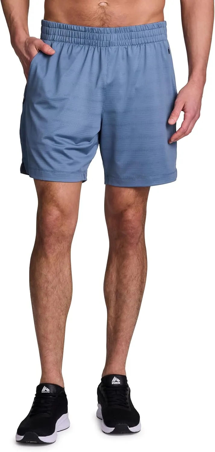RBX Active Men's Gym Shorts, Moisture Wicking Quick Drying Jersey Running Workout Shorts with Pockets