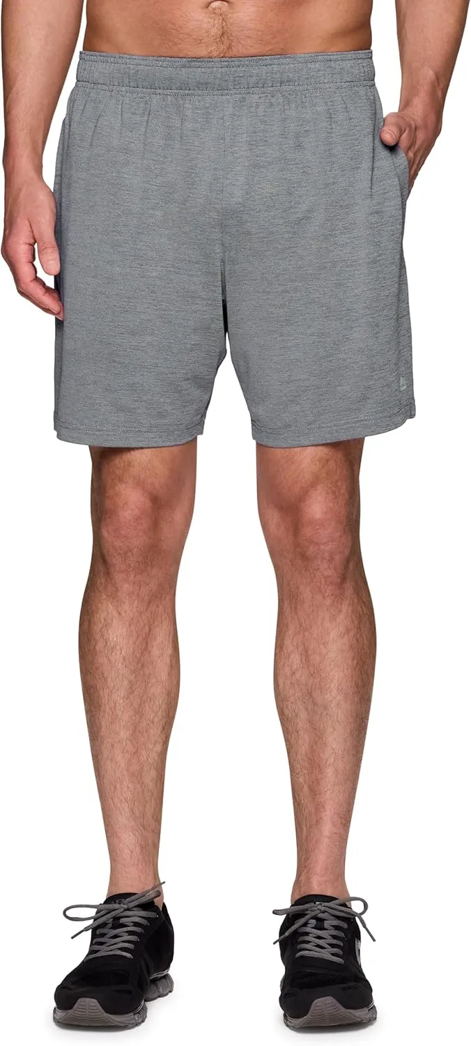 RBX Active Men's Gym Shorts, Moisture Wicking Quick Drying Jersey Running Workout Shorts with Pockets