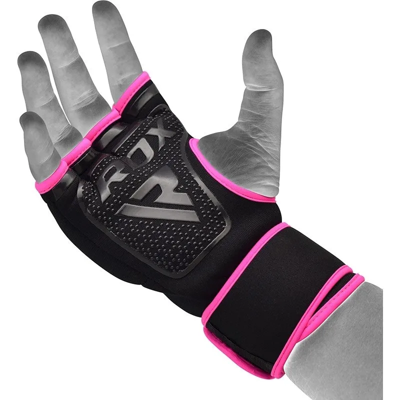 RDX X8 Pink Boxing Inner Gel Gloves with Strap