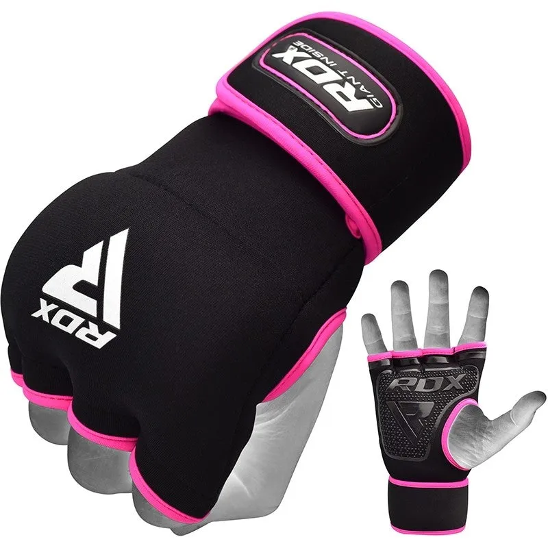 RDX X8 Pink Boxing Inner Gel Gloves with Strap