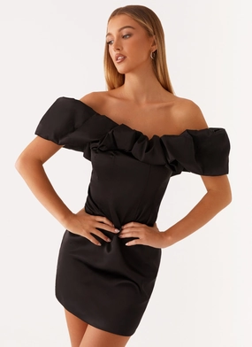Read My Mind Mini Dress - Black Effortless Fit