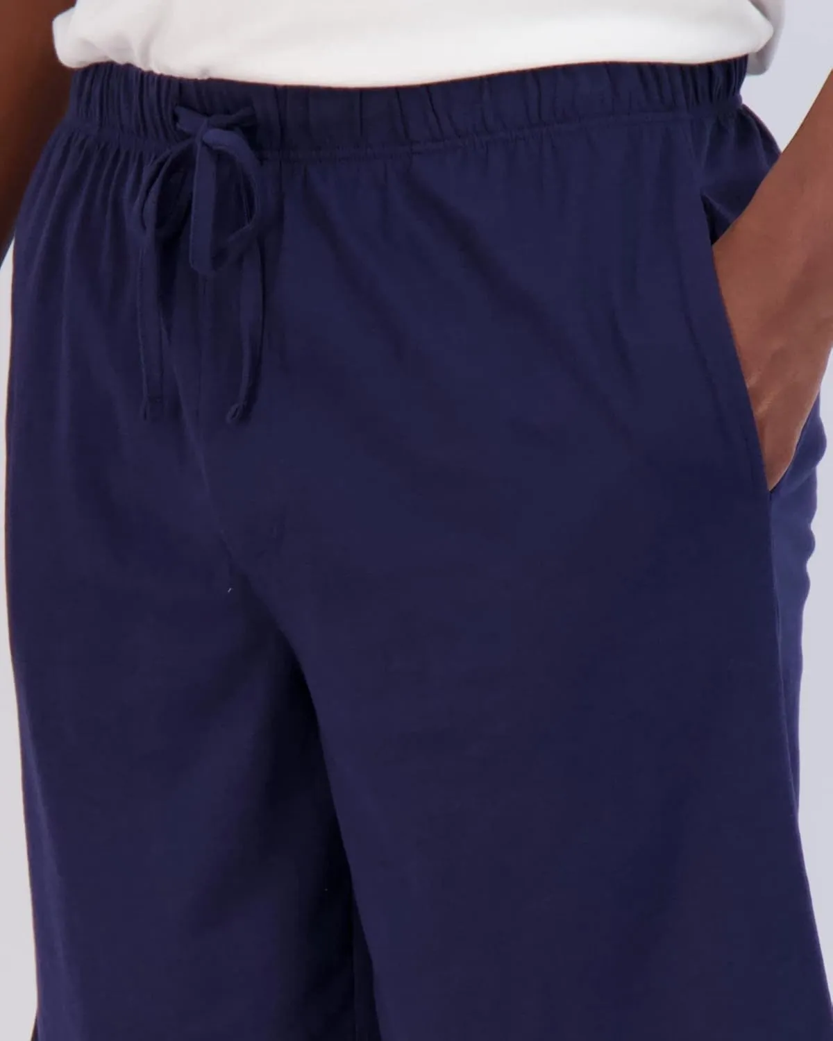 Real Essentials 3 Pack:Mens Cotton Ultra-Soft Knit Sleep Pajama Shorts & Lounge Wear (Available In Big & Tall)