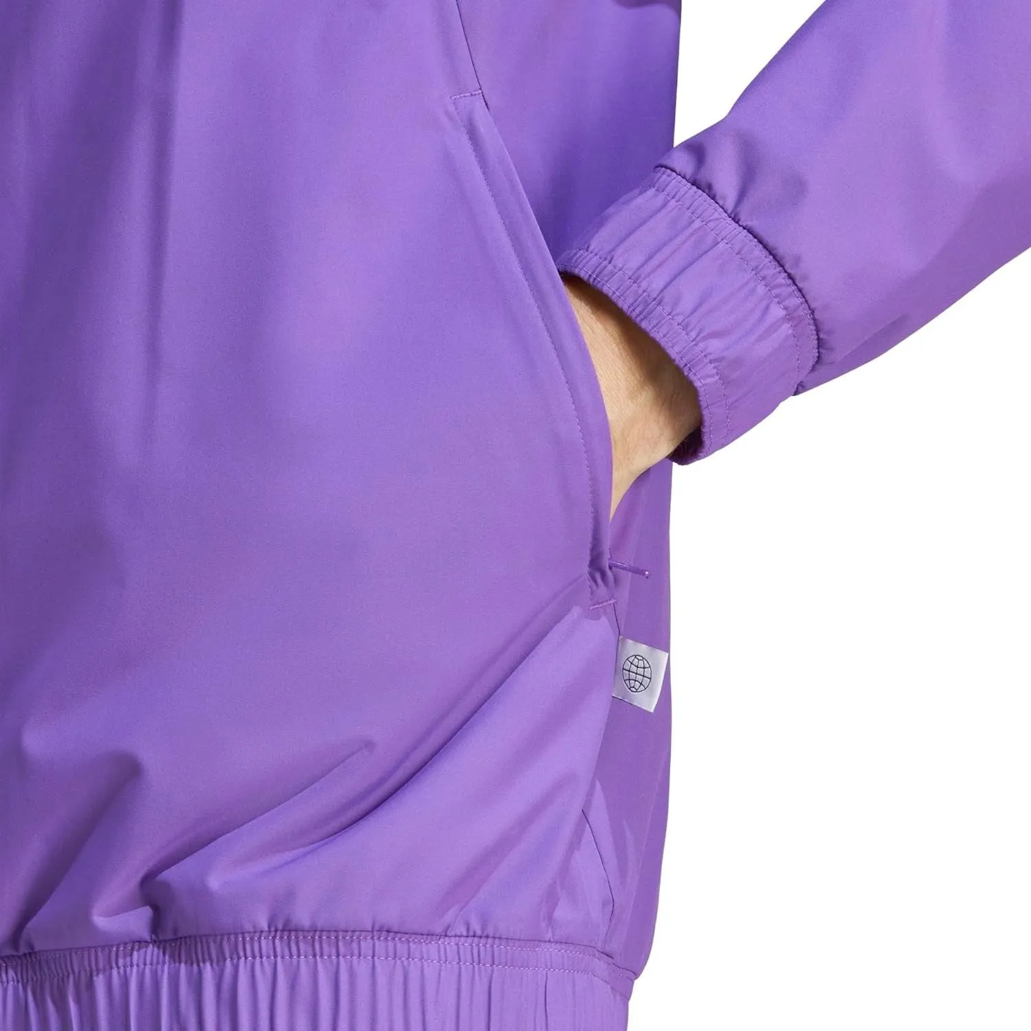 Real Madrid soccer training rain jacket 2023 purple - Adidas