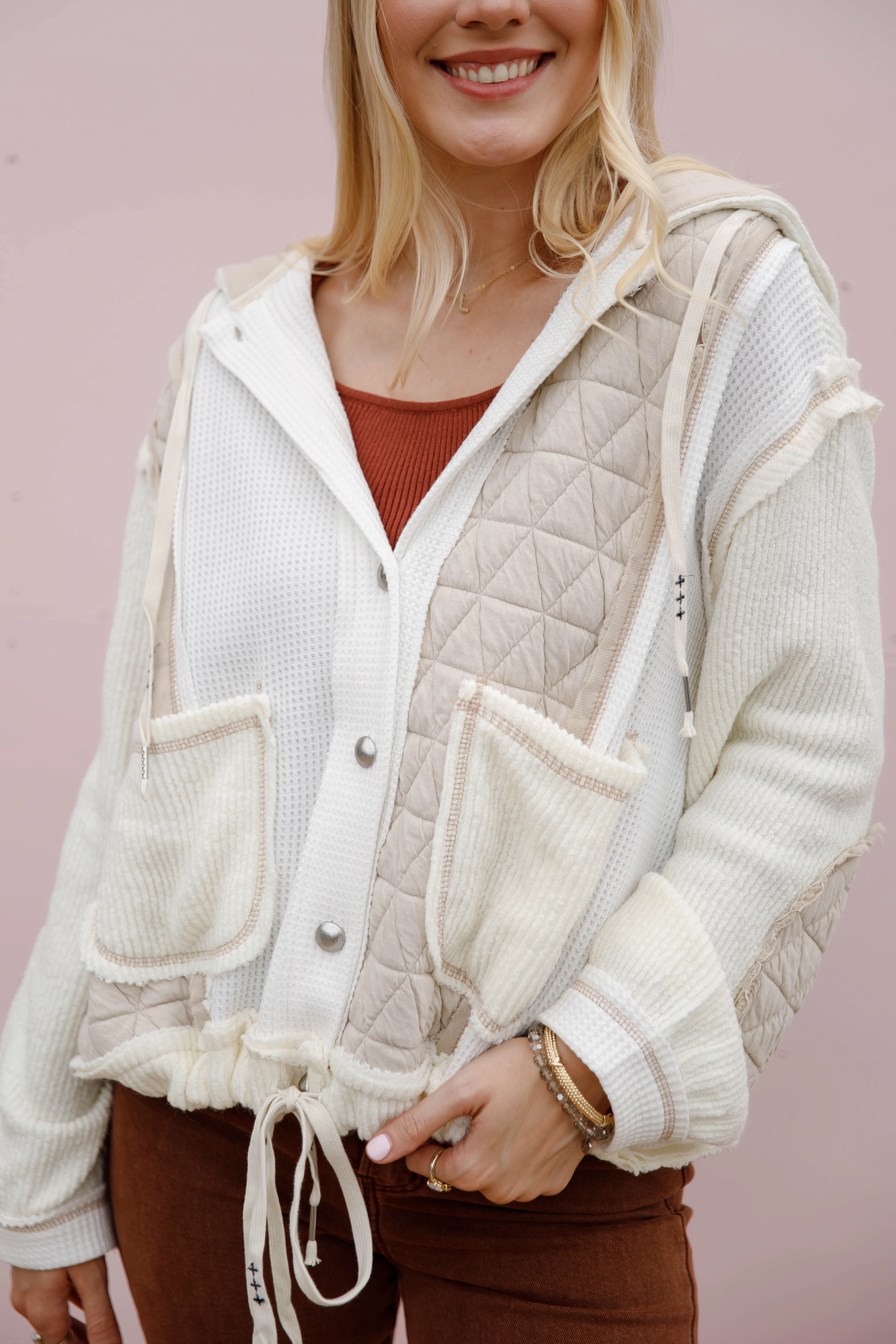 All A Thrill Hoodie LightweightLayeredFabric Stretch Woven Material