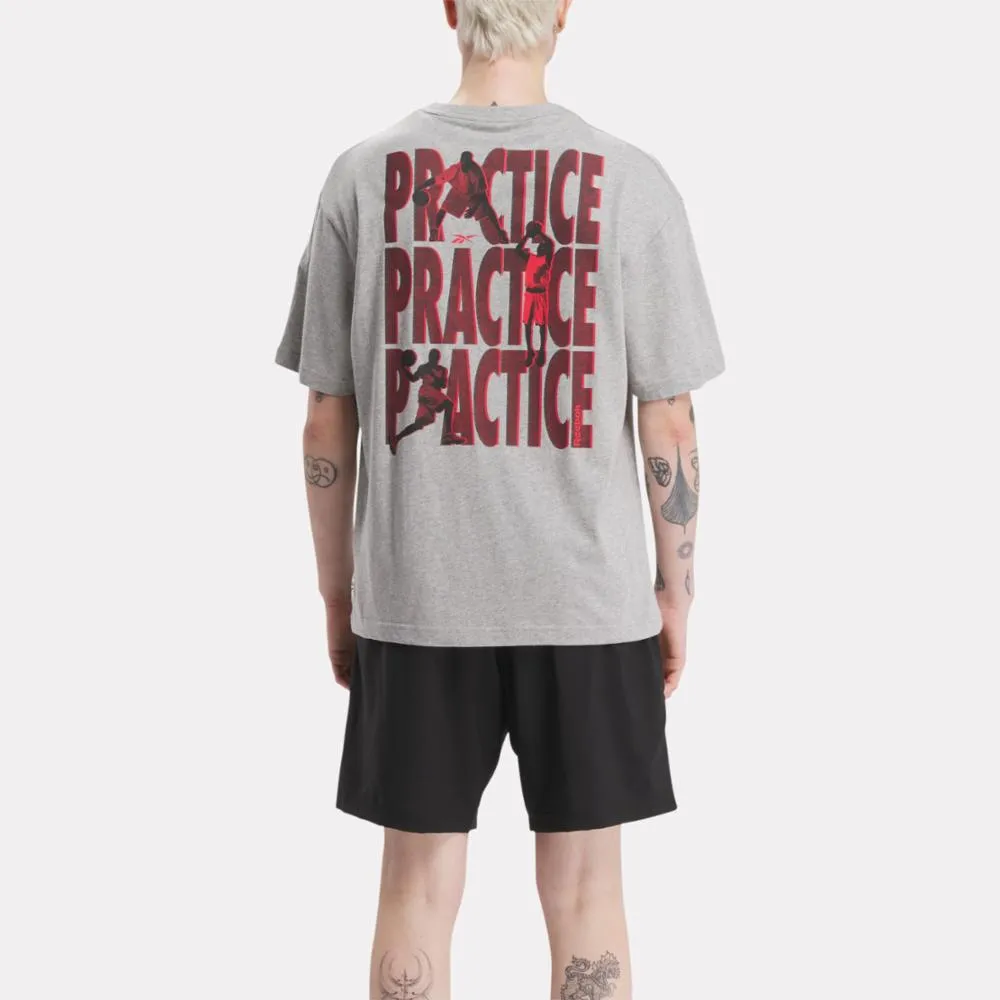 Reebok Apparel Men Basketball Practice Tee MGREYH