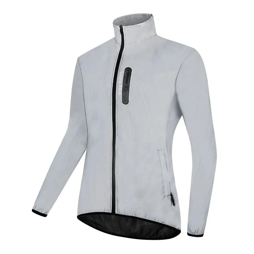 Reflective Jacket with Hoodie and Waterproof Windbreaker for Men Women Cycling Hiking Running Hip Hop Safety Jacket