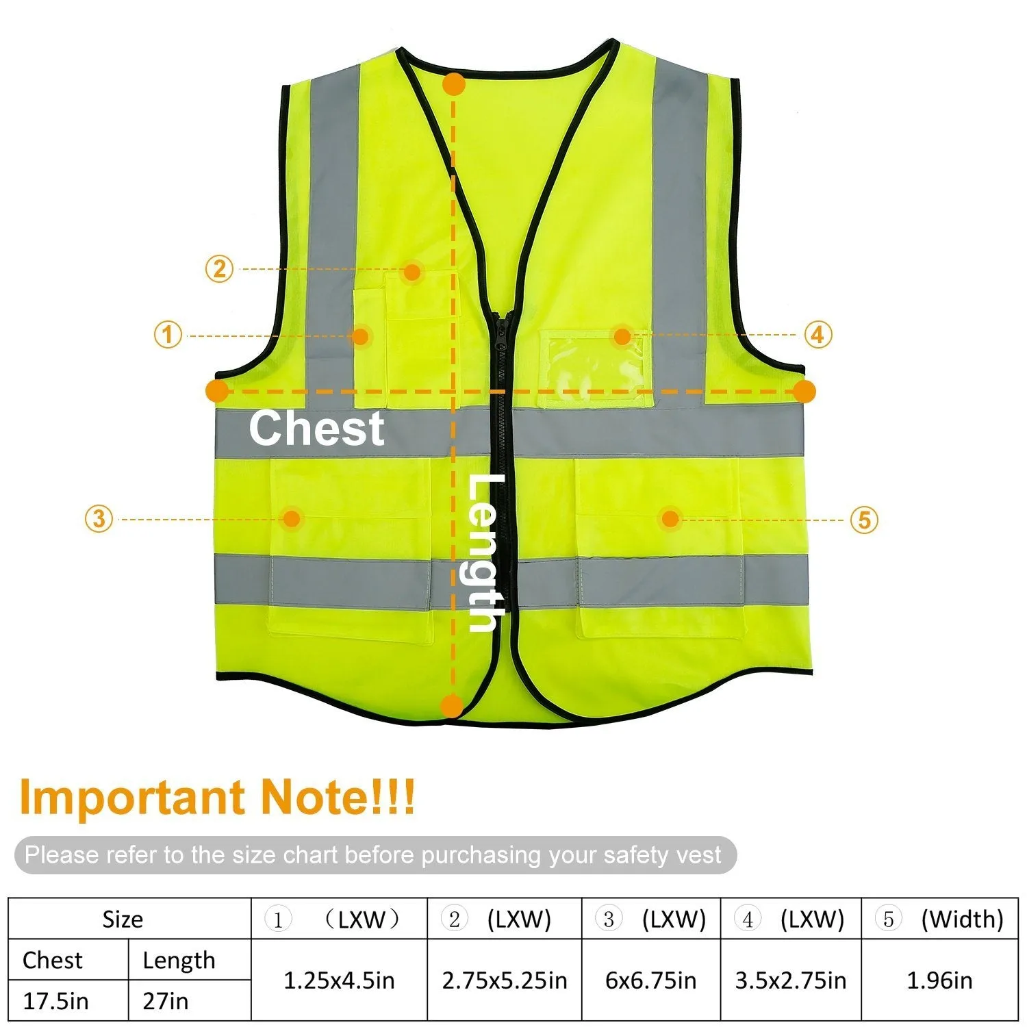 Reflective Safety Vest High Visible Waistcoat