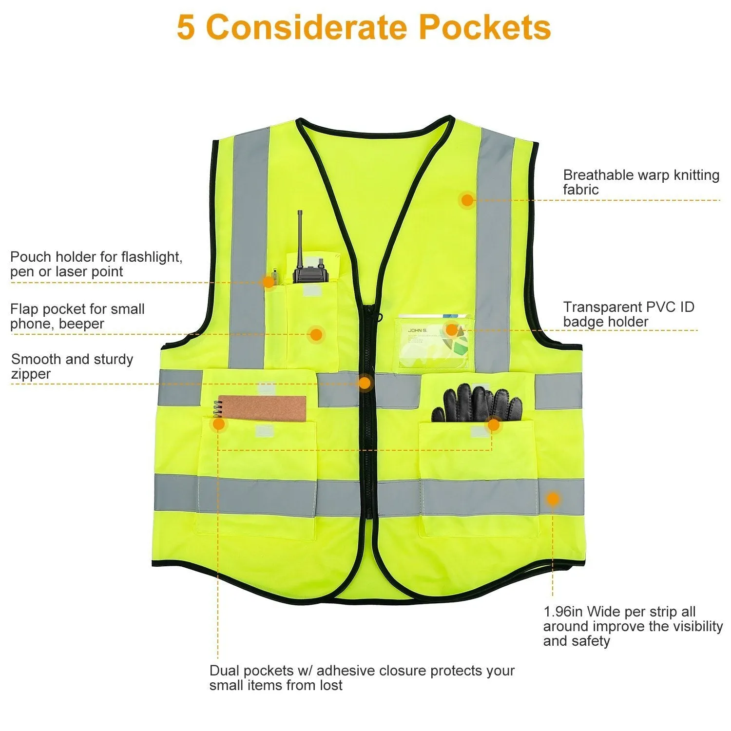 Reflective Safety Vest High Visible Waistcoat