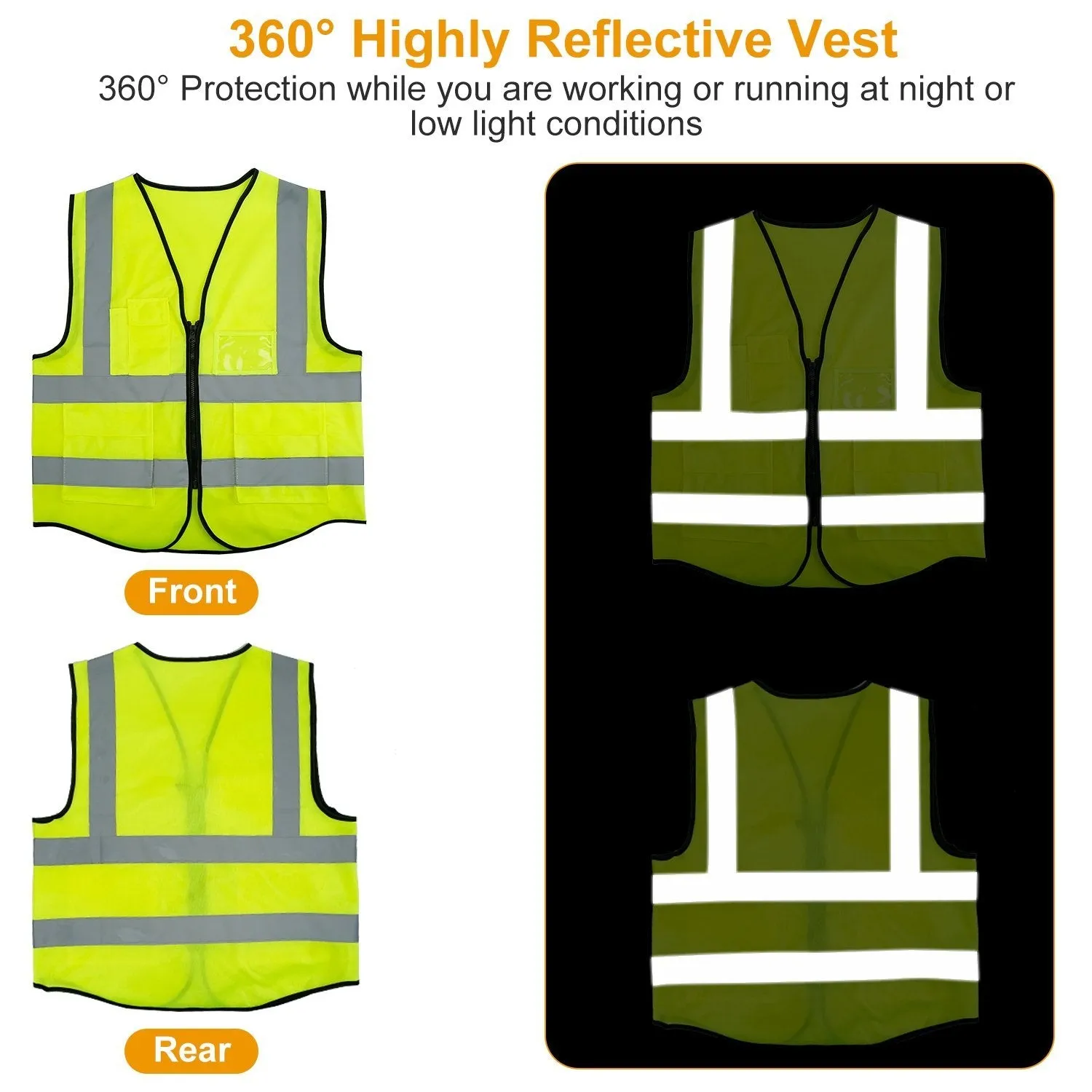 Reflective Safety Vest High Visible Waistcoat