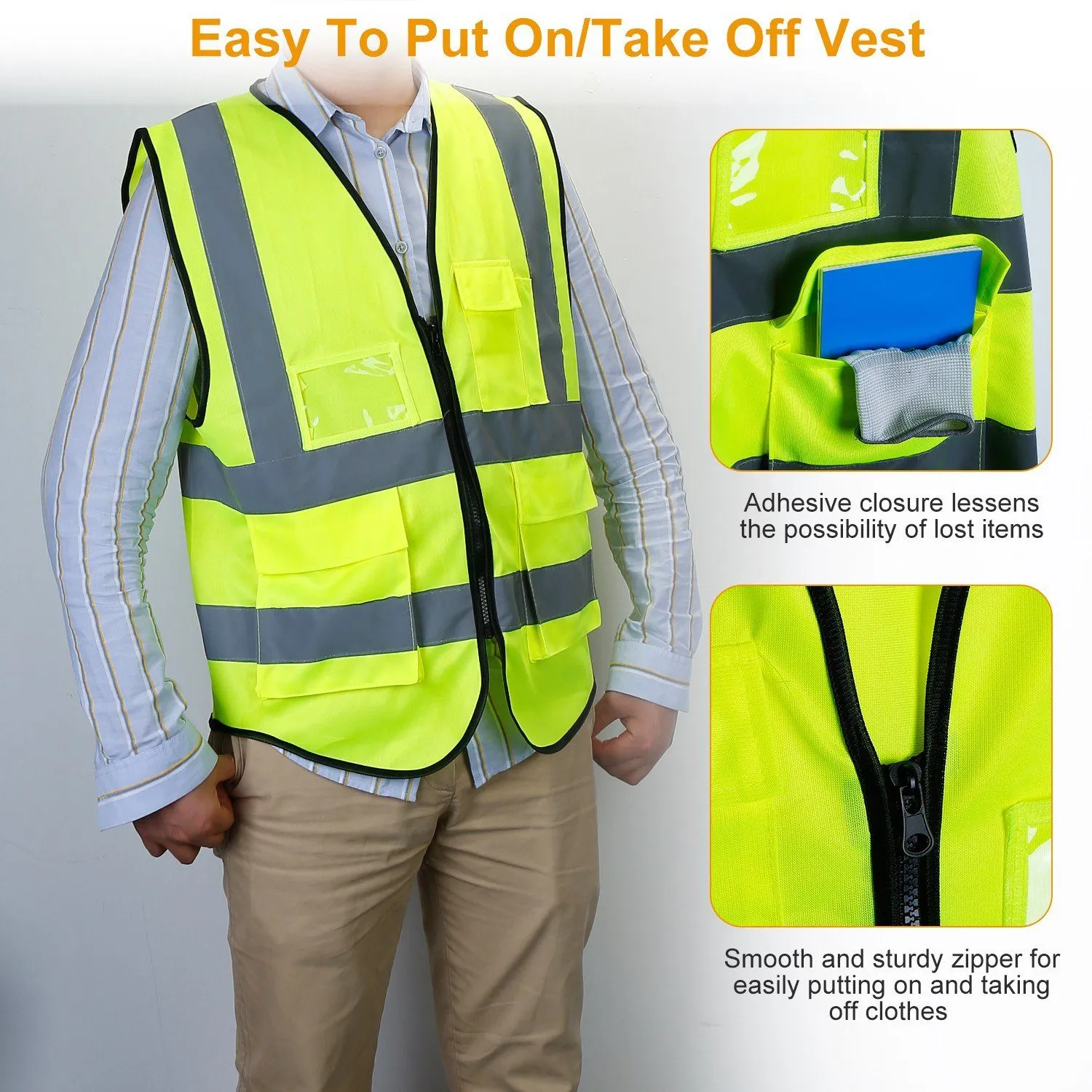 Reflective Safety Vest High Visible Waistcoat