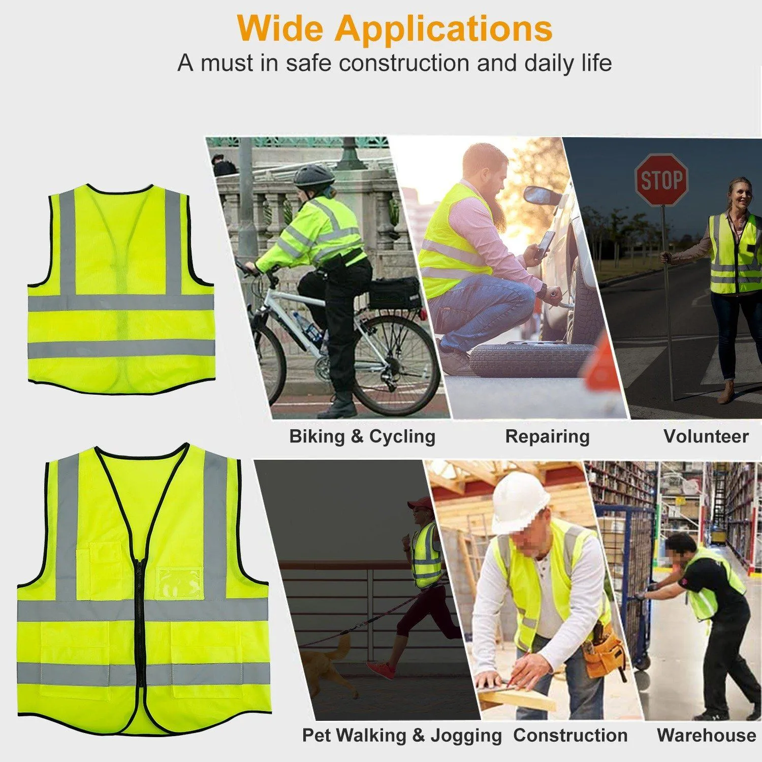 Reflective Safety Vest High Visible Waistcoat