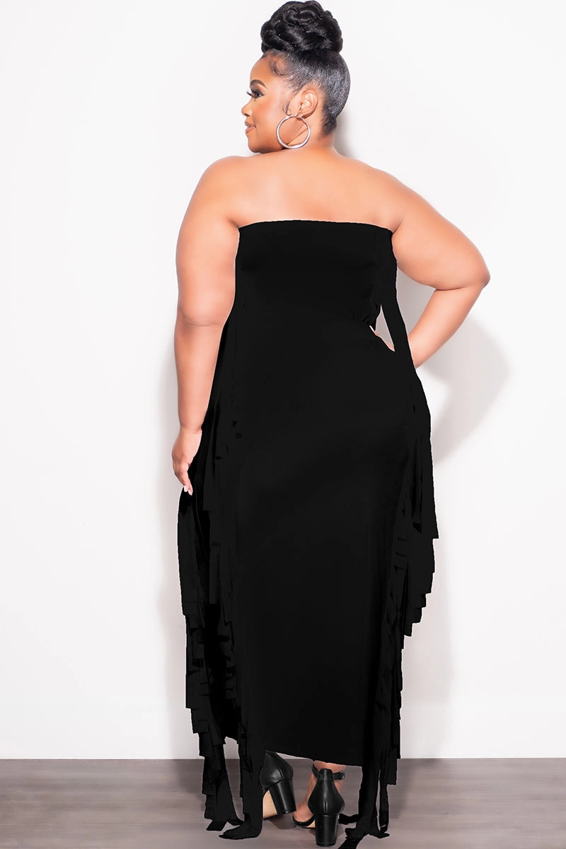 Final Sale Plus Size Strapless 2pc Set in Black Quick Access Low Bulk Material