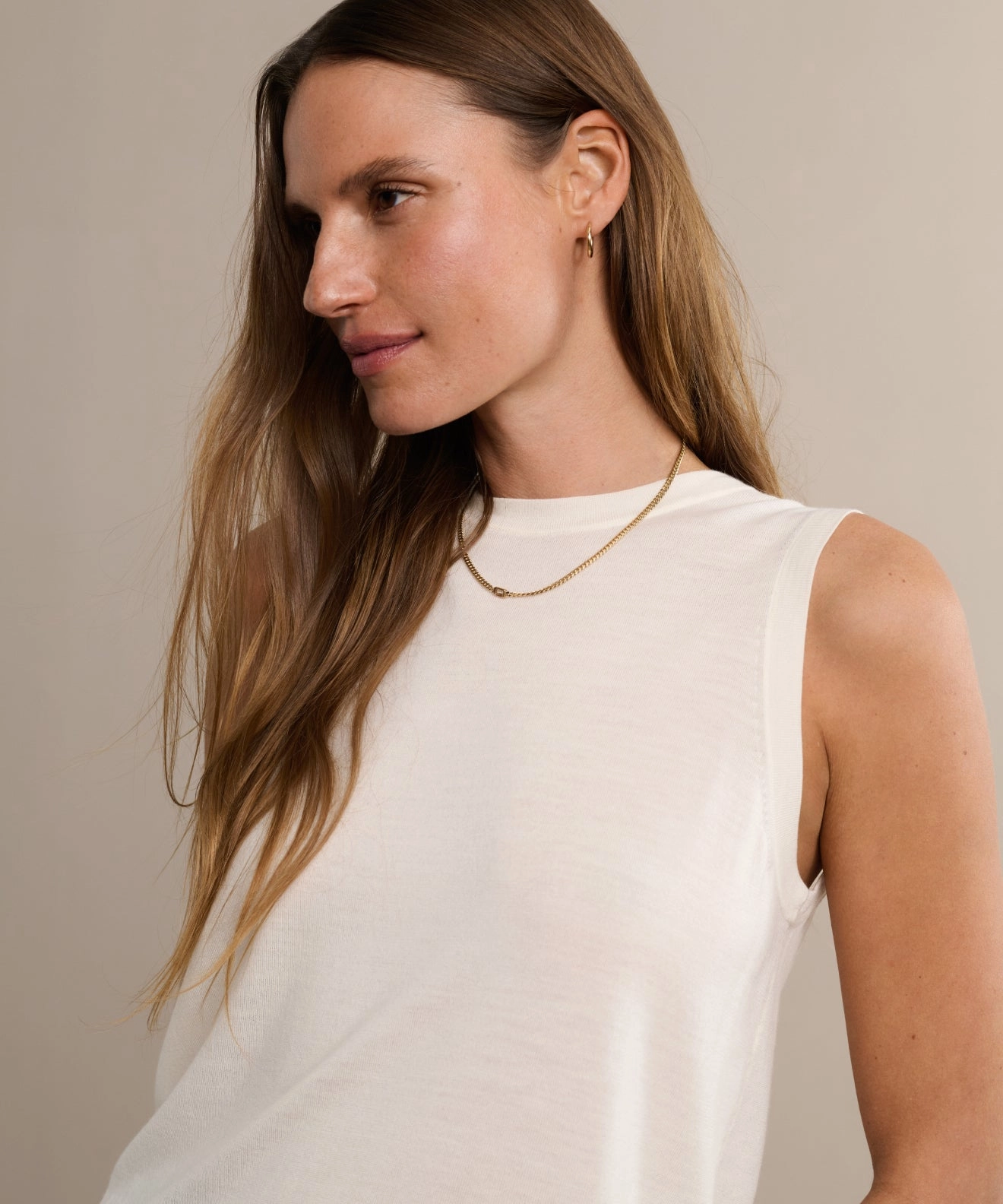 Compact Jacquard Weave EcoFriendly Material Merino Tank
