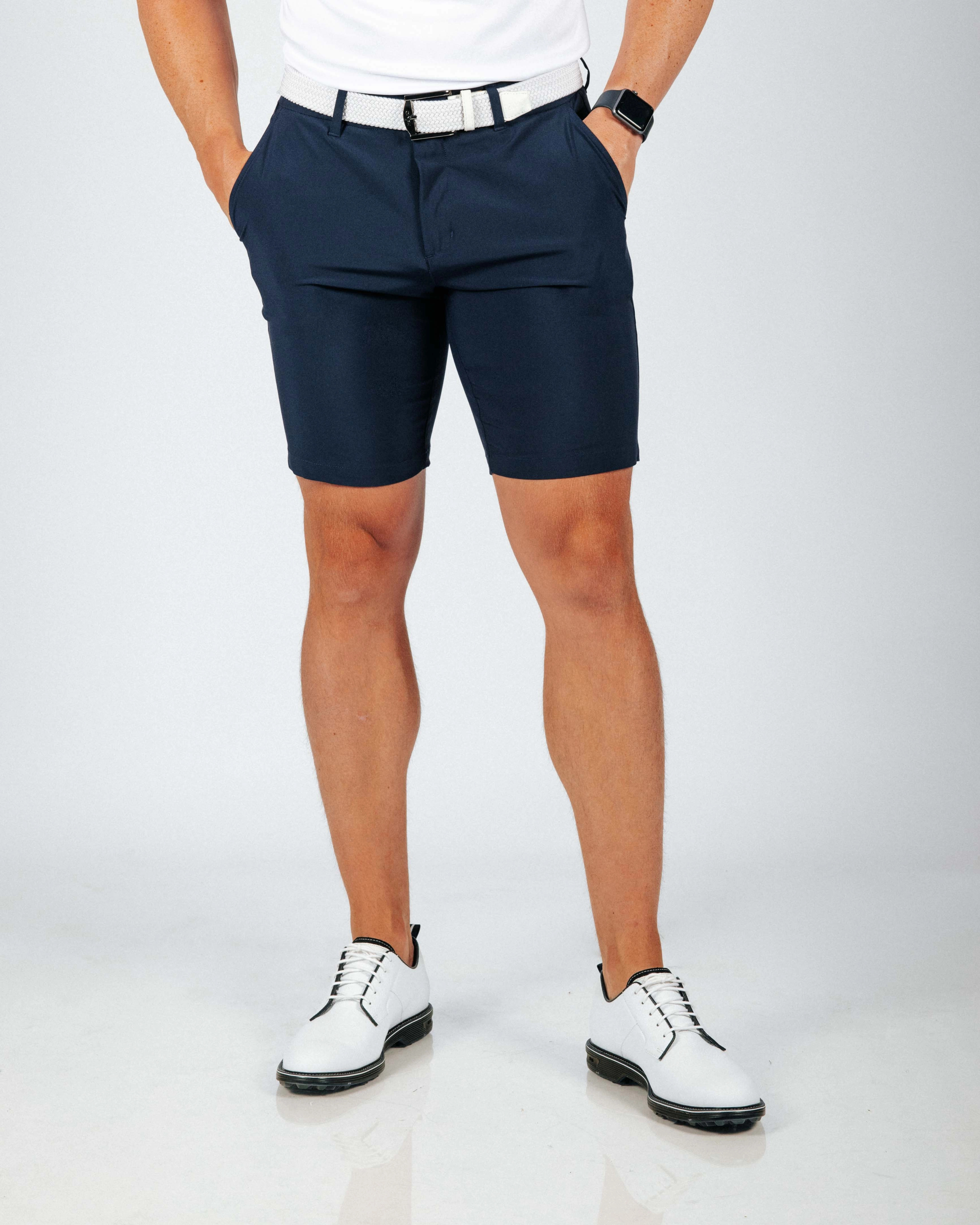 Men's Navy Blue Golf Shorts Active Comfort Wear Casual Appeal