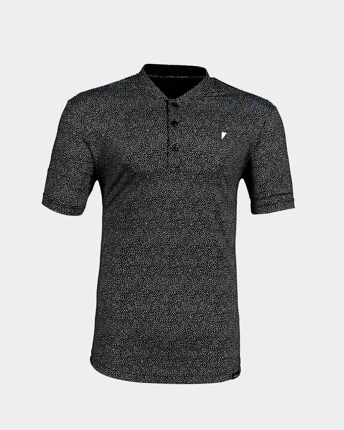 Black Pebble Blade Polo LayeringFriendly Weight Casual Long Sleeve