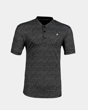 Black Pebble Blade Polo LayeringFriendly Weight Casual Long Sleeve