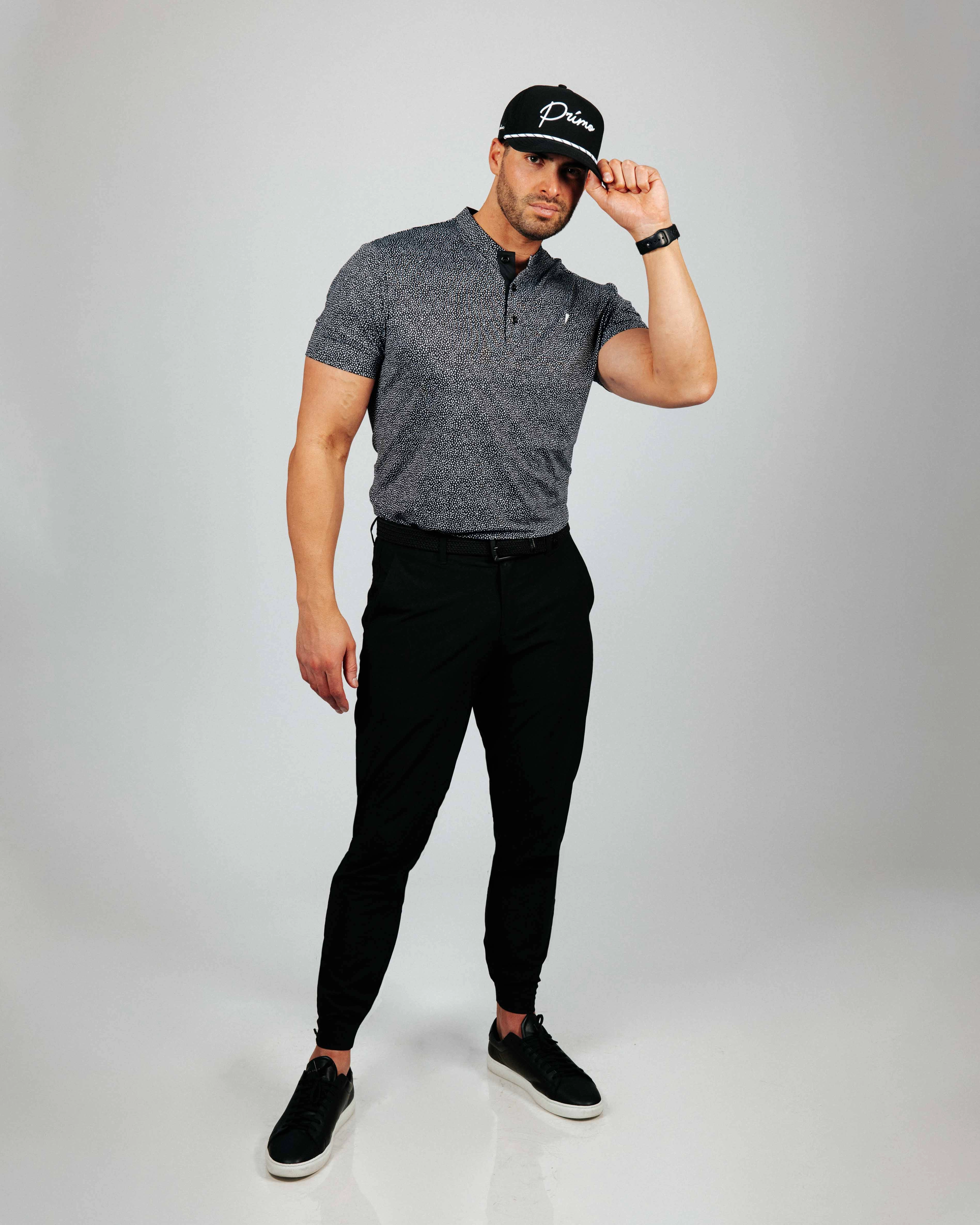 Black Pebble Blade Polo Wicking Inner Lining Antistatic