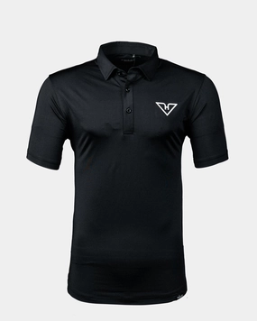 Layered Hemline MoistureWicking Material Black HyFlyers Classic Polo
