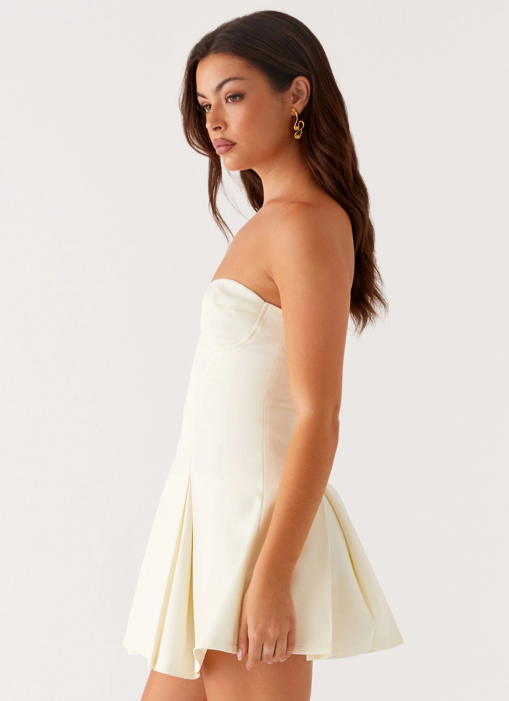 Victoria Strapless Mini Dress - Butter Best-Seller
