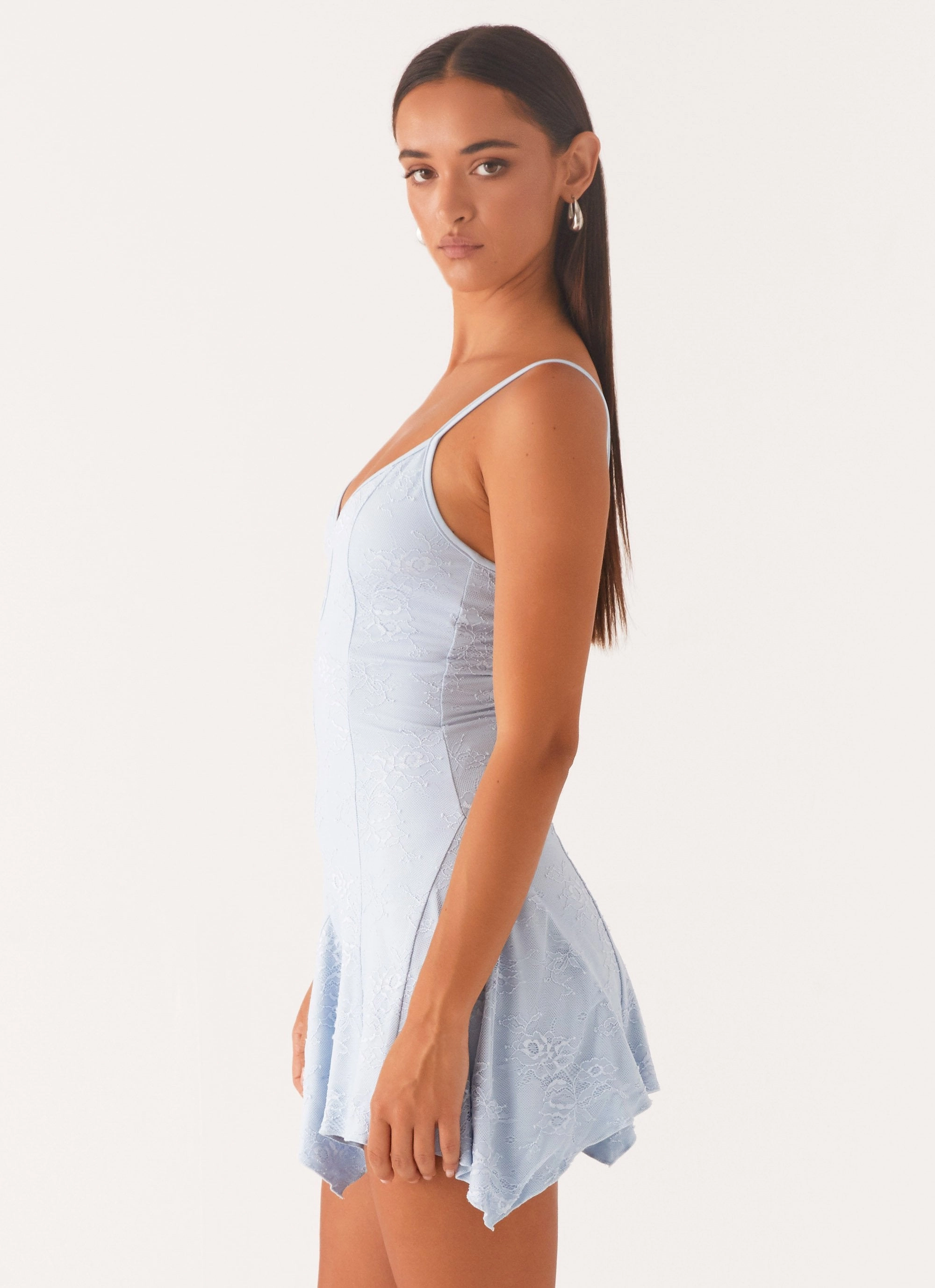 Surry Mini Dress - Blue Versatile Layer Wear City Flow