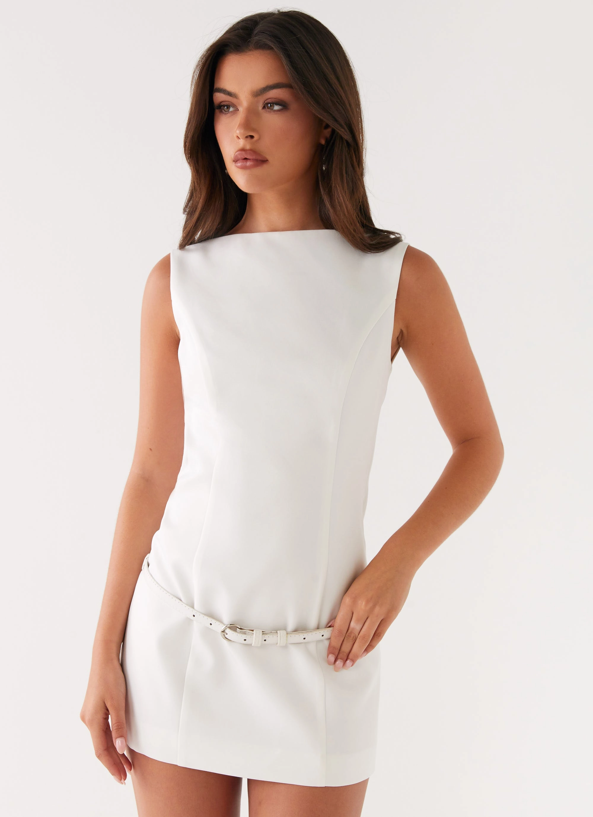 Jaci Mini Dress - White Cute Touch Free Shape