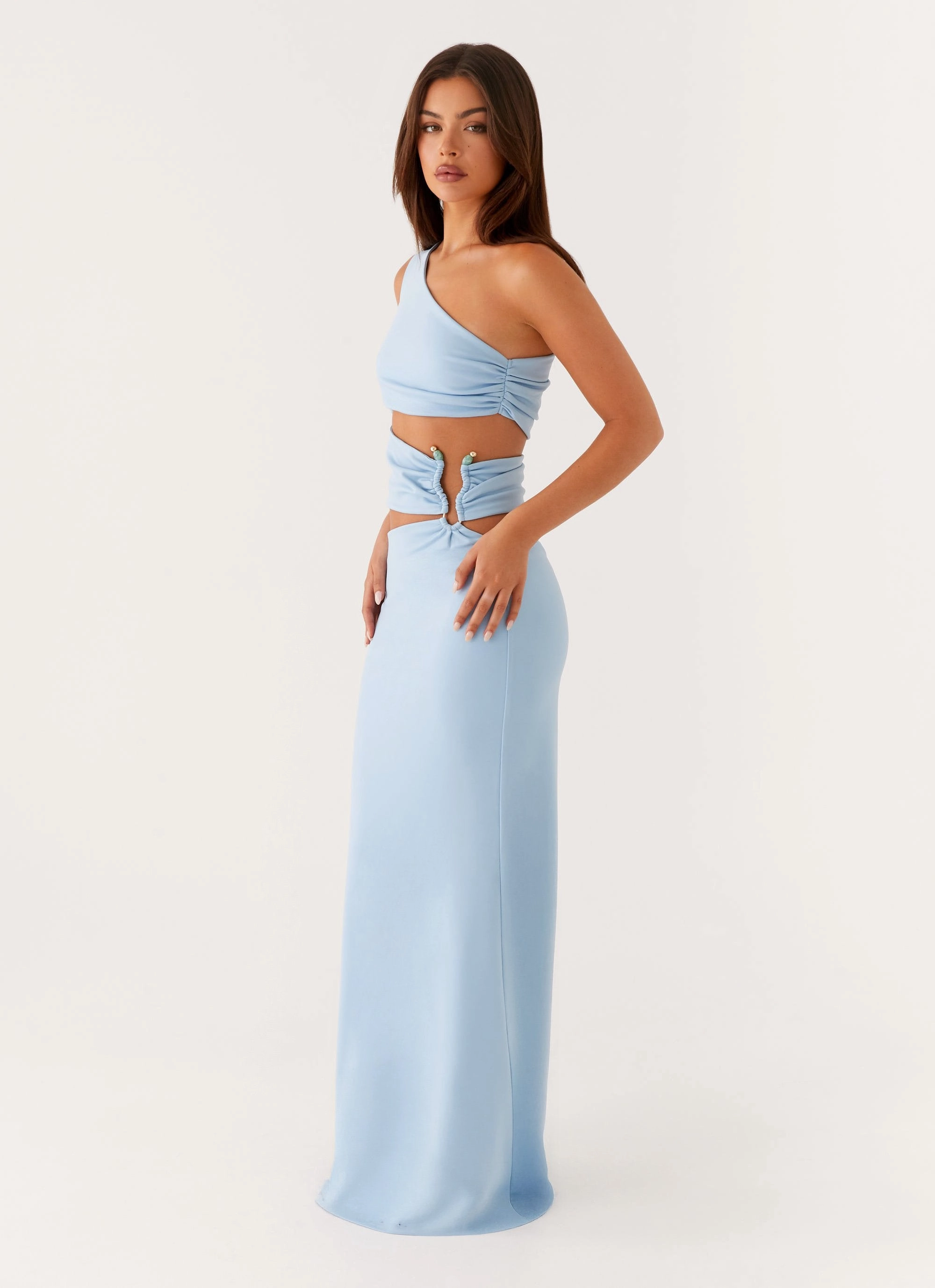Light Appeal Laylani Cut Out Maxi Dress - Blue