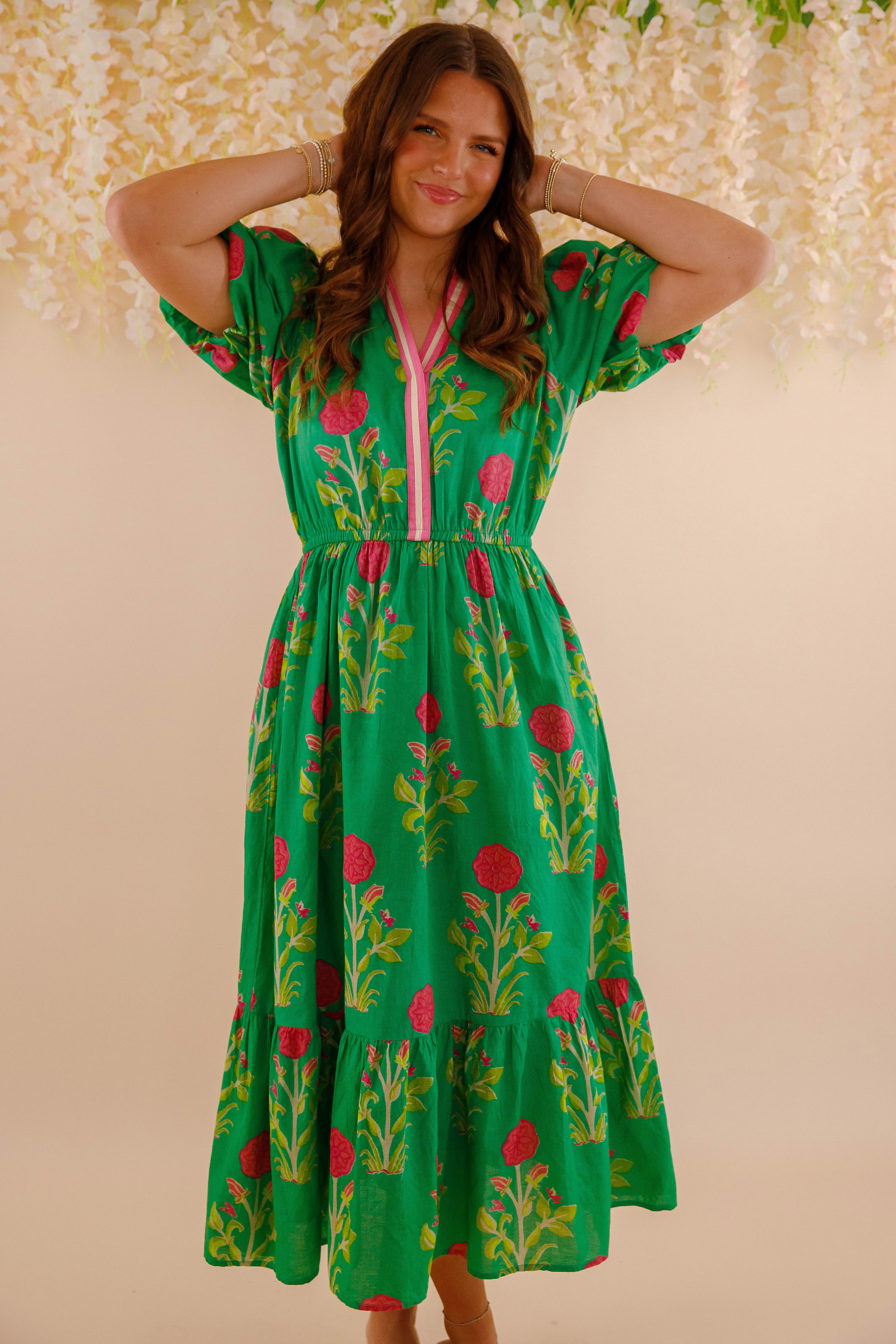 Night wear Bring Me Back To Life Midi Dress-Green