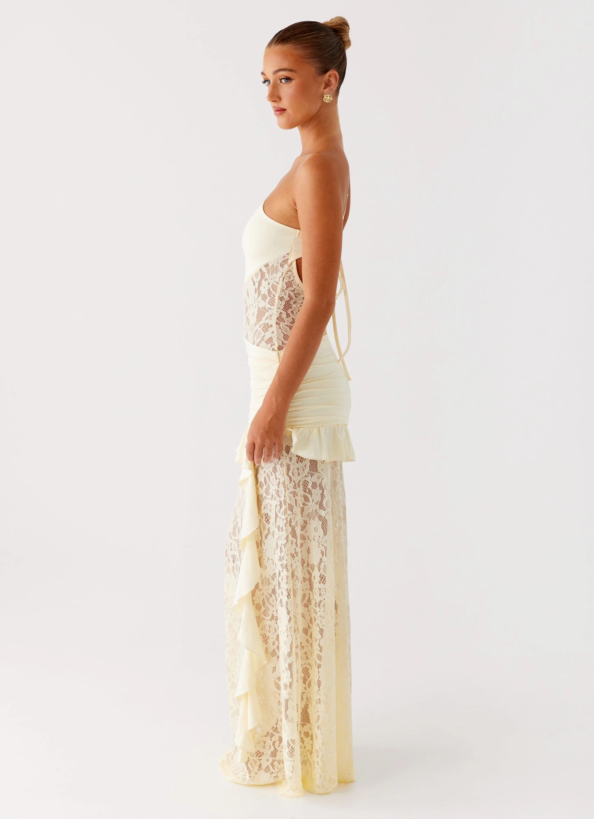 Flare Hem Style Moment Benita Maxi Dress - Yellow