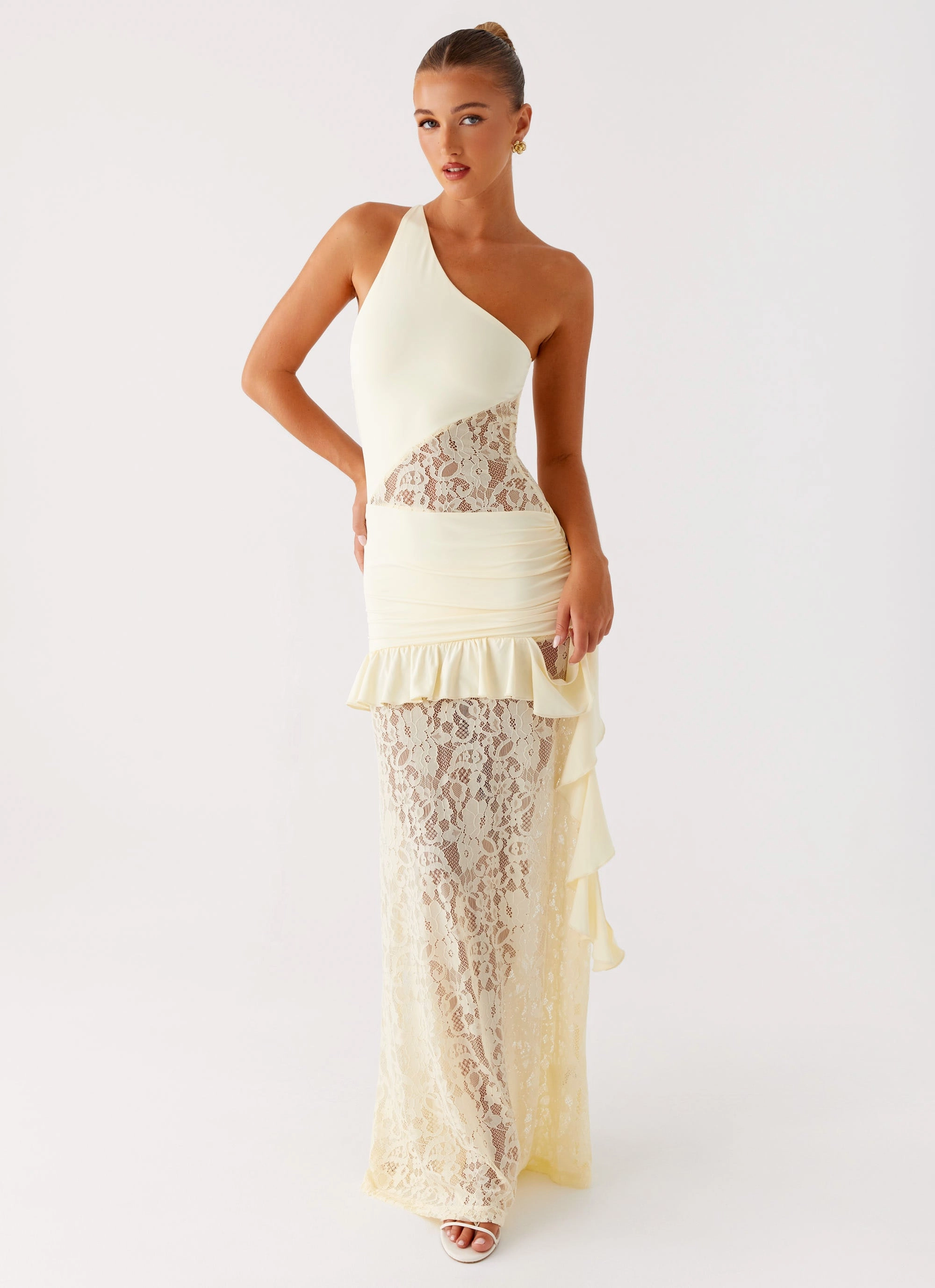 Beaded-Sleeve Mom Chic Benita Maxi Dress - Yellow