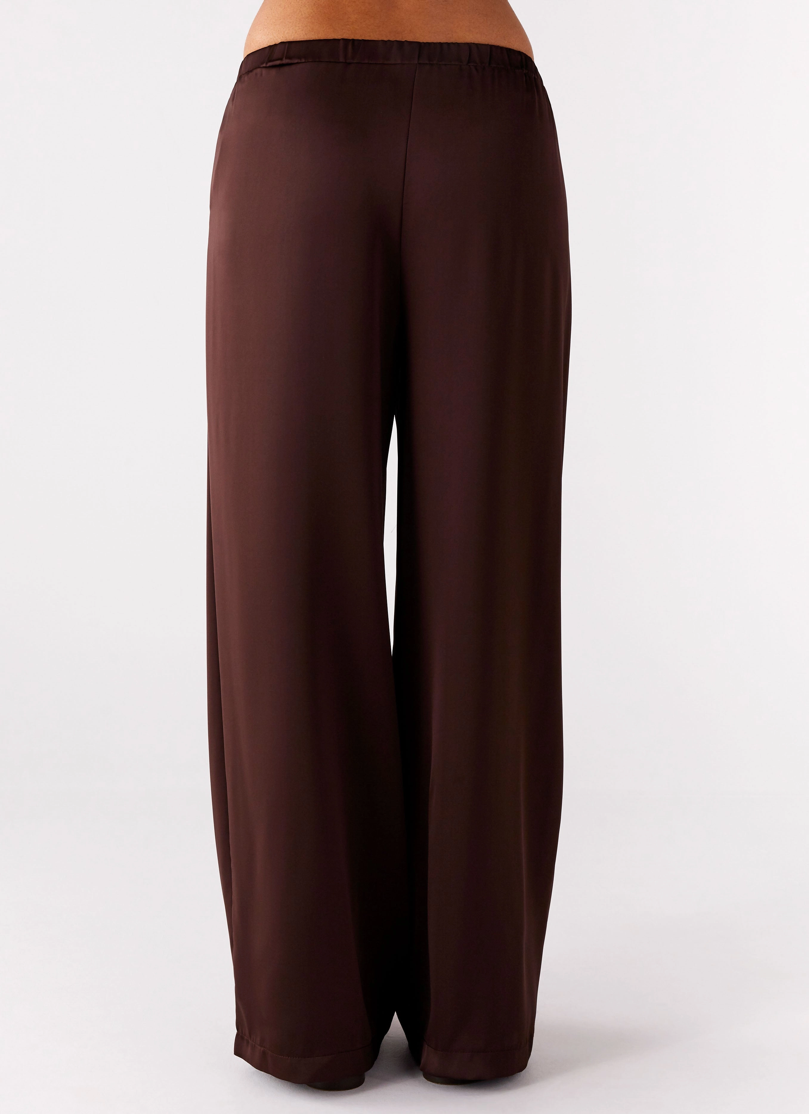 Odor Resistant Treatment Palm Cove Satin Pants - Chocolate