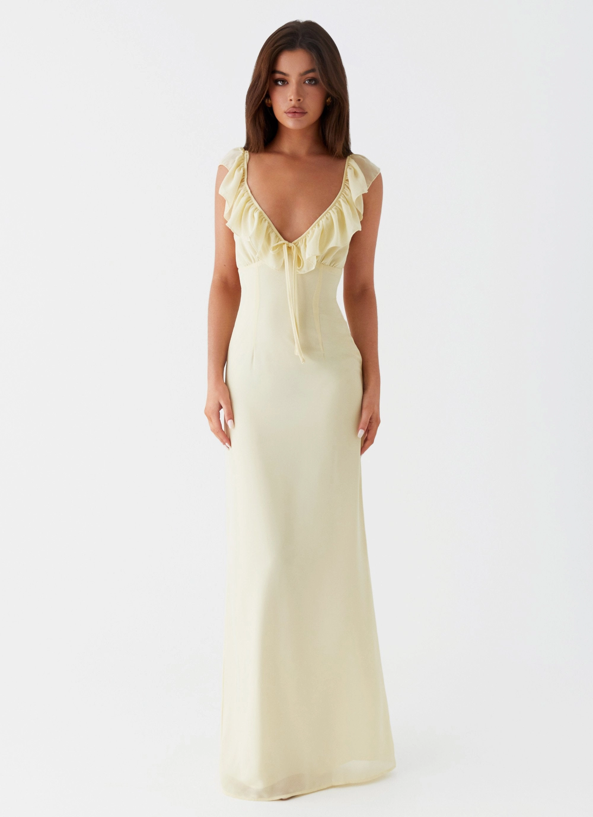 Silvie Maxi Dress - Yellow Vibrant evening gown Pure Lines