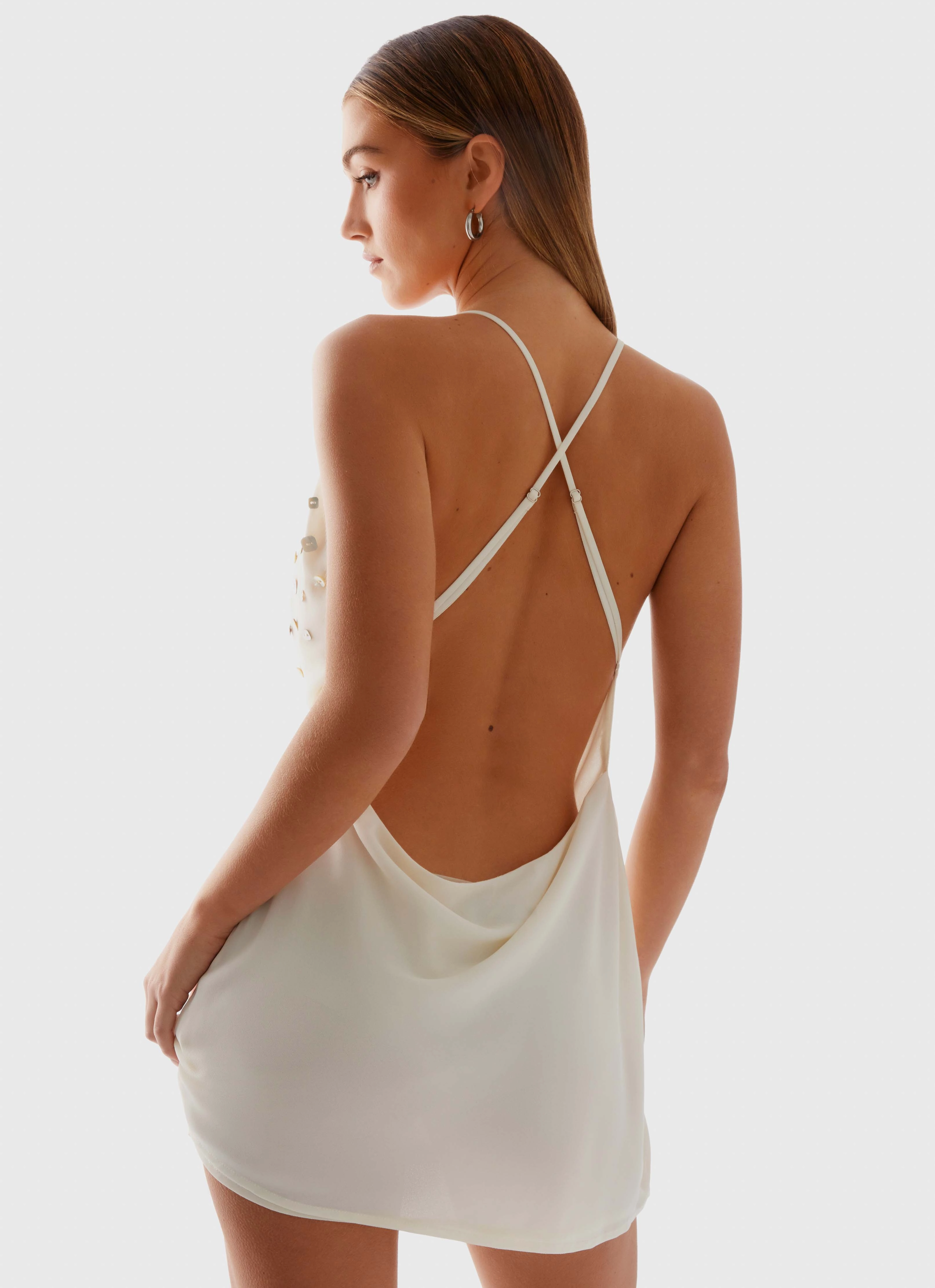 spring fresh Adjustable Straps Renegade Feeling Mini Dress - Muted Yellow
