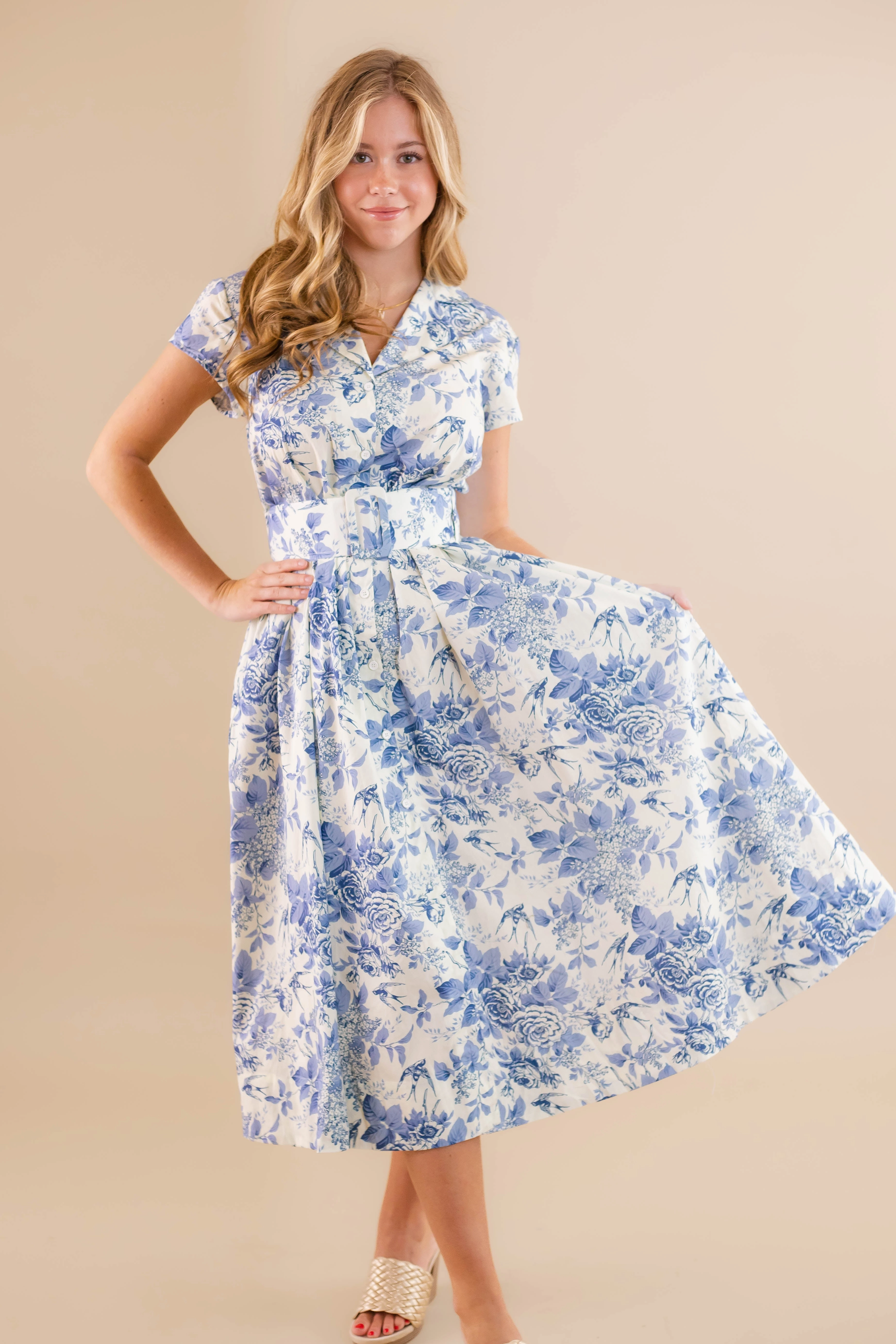 RESTOCK: An Optimist At Heart Midi Dress Lightweight-Structure Fashion Daily