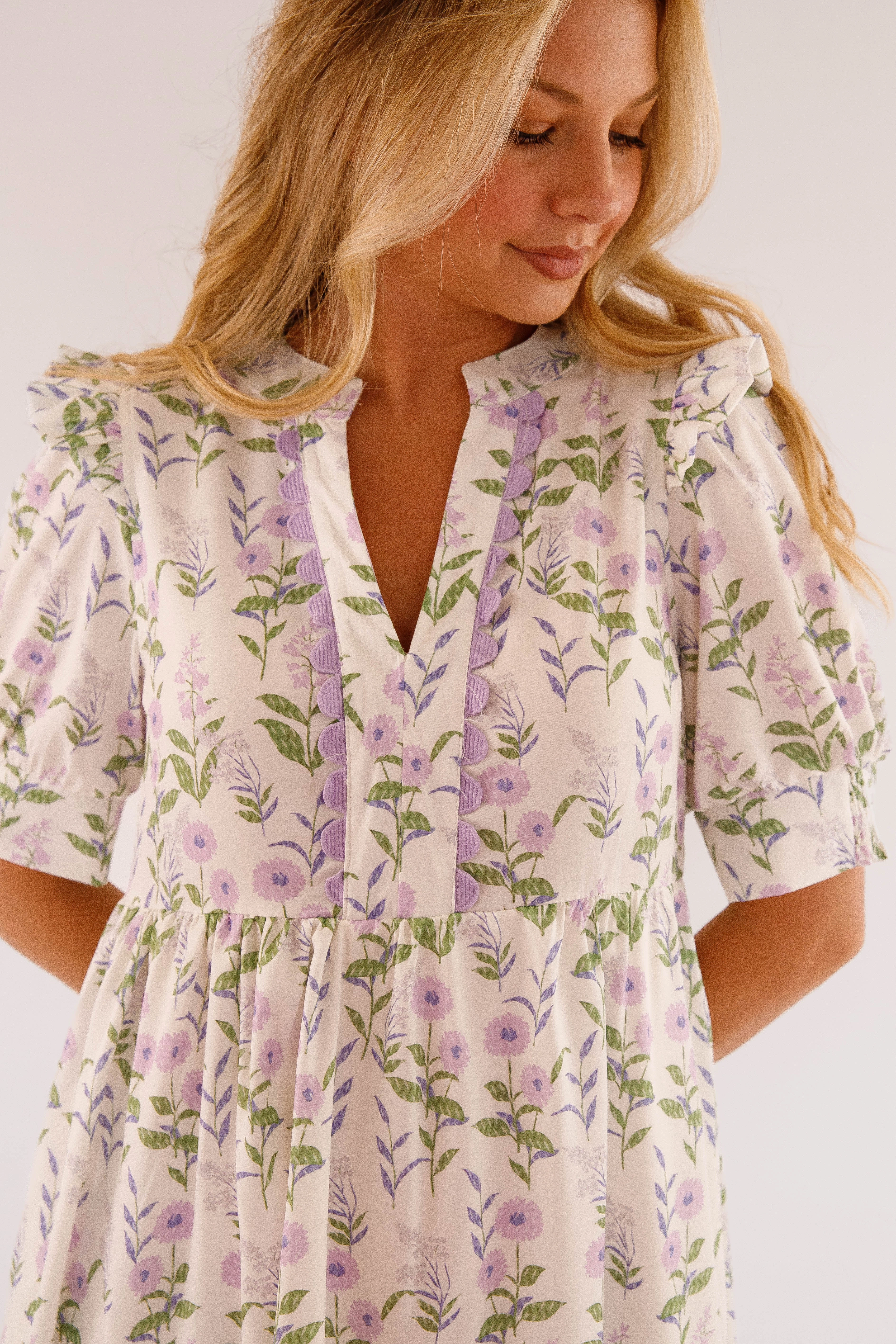 Effortless Comfort Subtle pattern RESTOCK: French Countryside Midi Dress