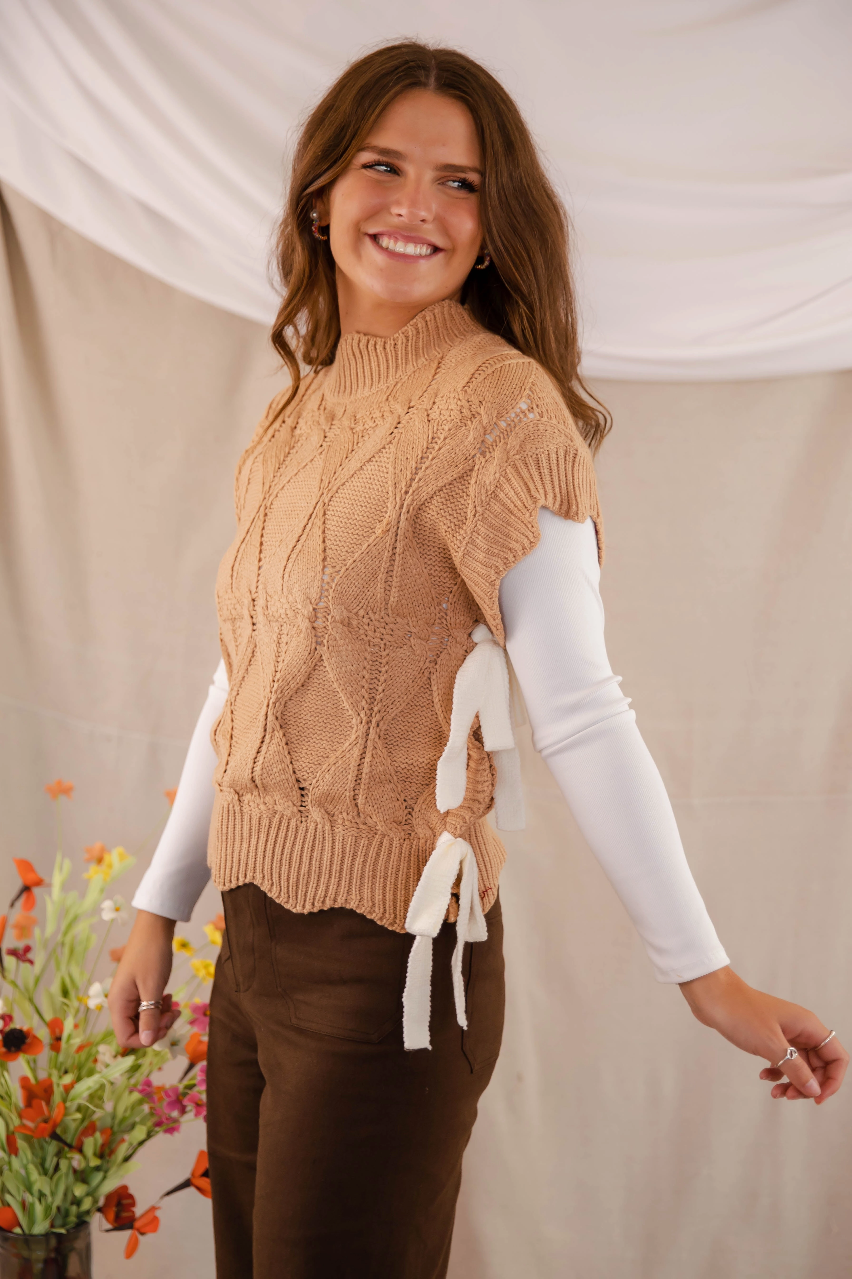 NonToxic Certification RESTOCK: Please and Thank You Sweater Vest-Mocha