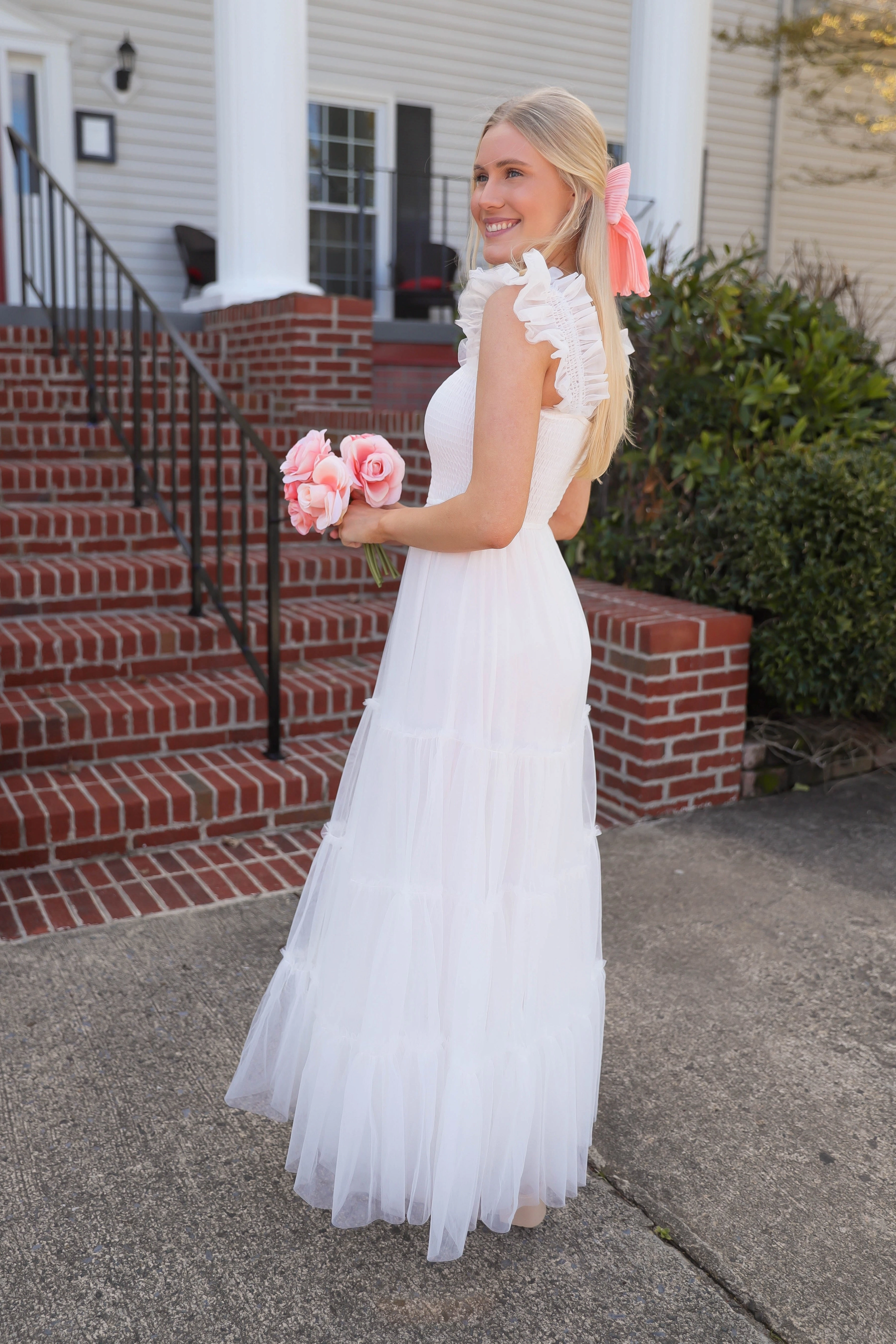 RESTOCK: She's Beauty & Grace Maxi Dress-White Slender Look