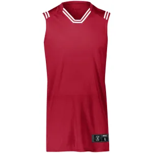Retro Scarlet-White Basketball Jersey