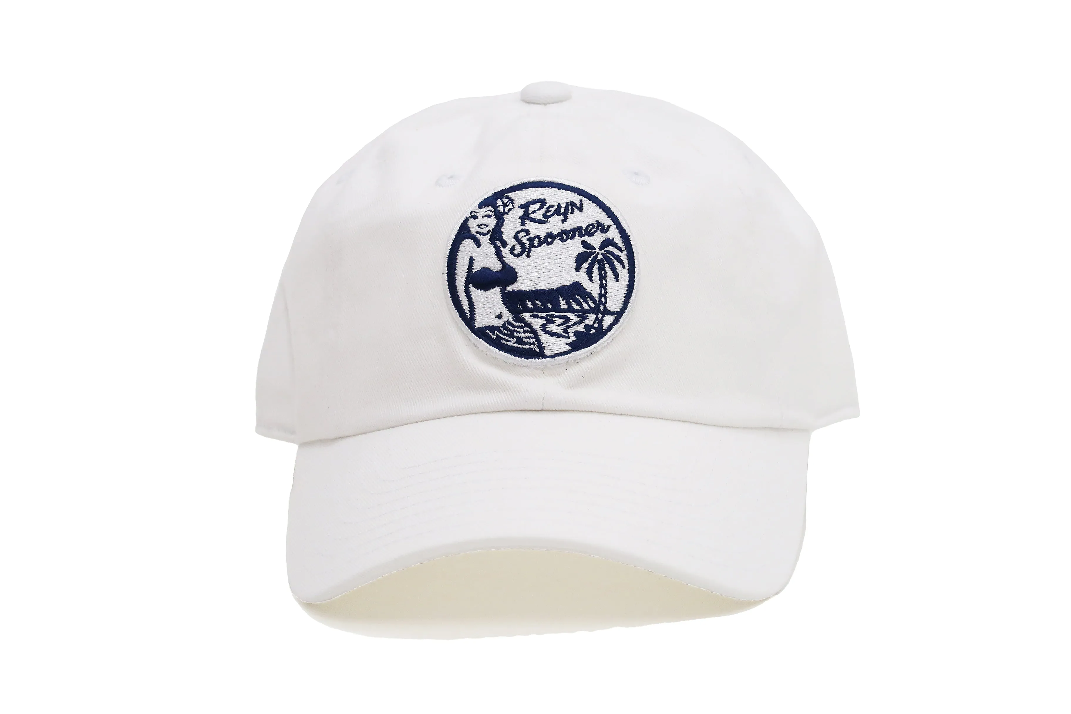 Reyn Spooner Cap Men's Classic Cotton Twill Hat with Embroidered Patch A000150221 502-A0001 White