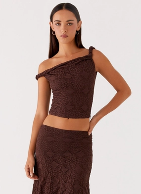 Diamond Sky Top - Chocolate Temperature Regulating Textile