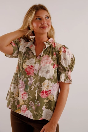 Heart to Heart Blouse Wrinkle Resistant Textile