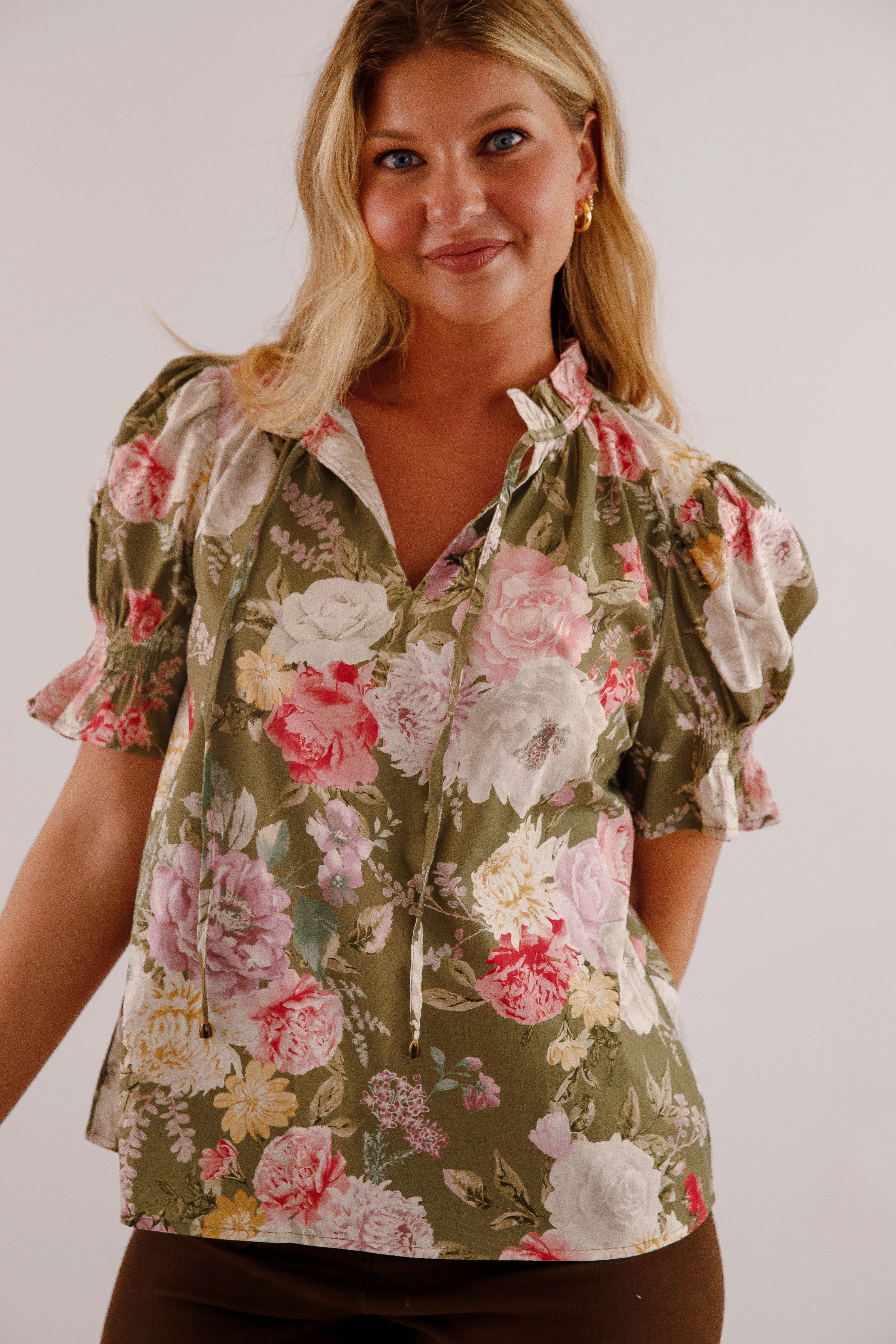 Multipanel Construction Heart to Heart Blouse