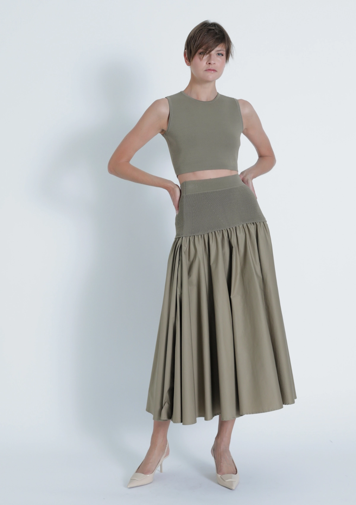 Riley Knit Set Light Cloud Flawless Waistband
