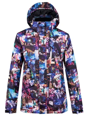Riuiyele Men Downhill Skiing Snowboarding Insulated Jacket