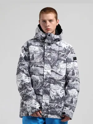 Riuiyele Men Ski Snowboarding Insulated Jacket Breathable