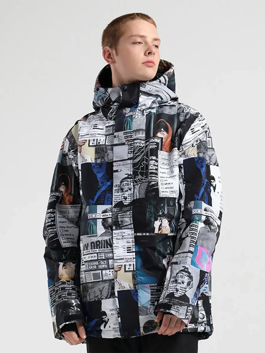 Riuiyele Men Ski Snowboarding Jacket with Thumbhole